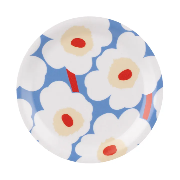 Σουβέρ Unikko - Light blue-off white-melon-orange red, Ø11 cm - Marimekko
