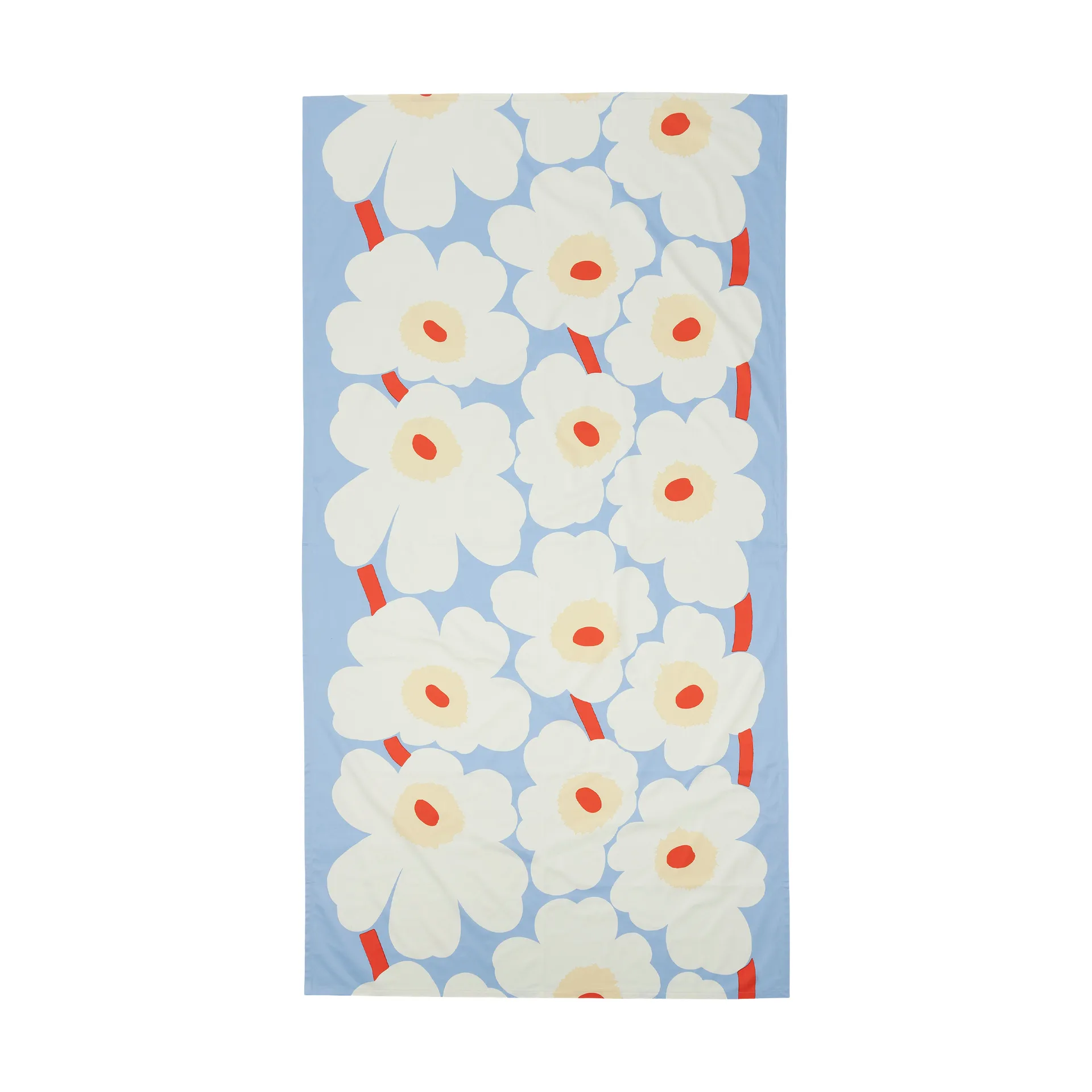 Τραπεζομάντηλο Unikko, Light blue-off white-melon-orange red, 135x250 cm Marimekko