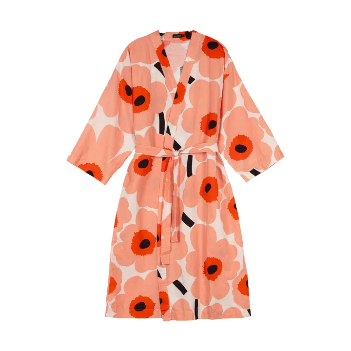 Unikko μπουρνούζι L/XL - Off white-coral-orange red-charcoal - Marimekko