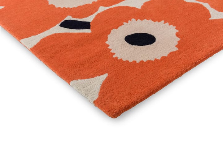 Μάλλινο χαλί Unikko, Orange Red, 200x280 cm Marimekko