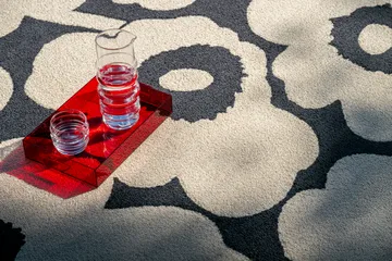 Unikko χαλάκι outdoor - Charcoal-white, 160x230 εκ. - Marimekko