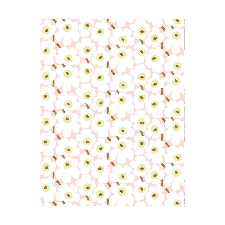 Unikko ύφασμα - Pink-natural white-sand - Marimekko
