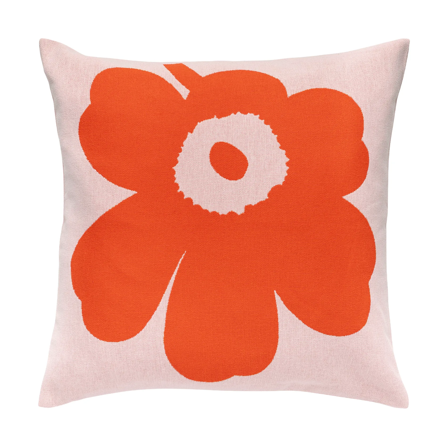 Unikko λινό ύφασμα, Pink, orange red Marimekko