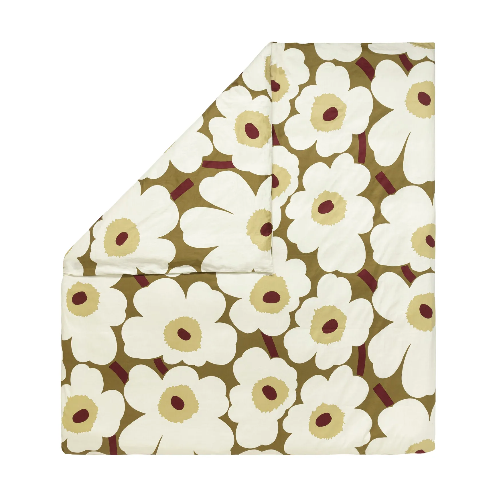 Unikko shape πιάτο 20 εκ., Green umber-cream Marimekko