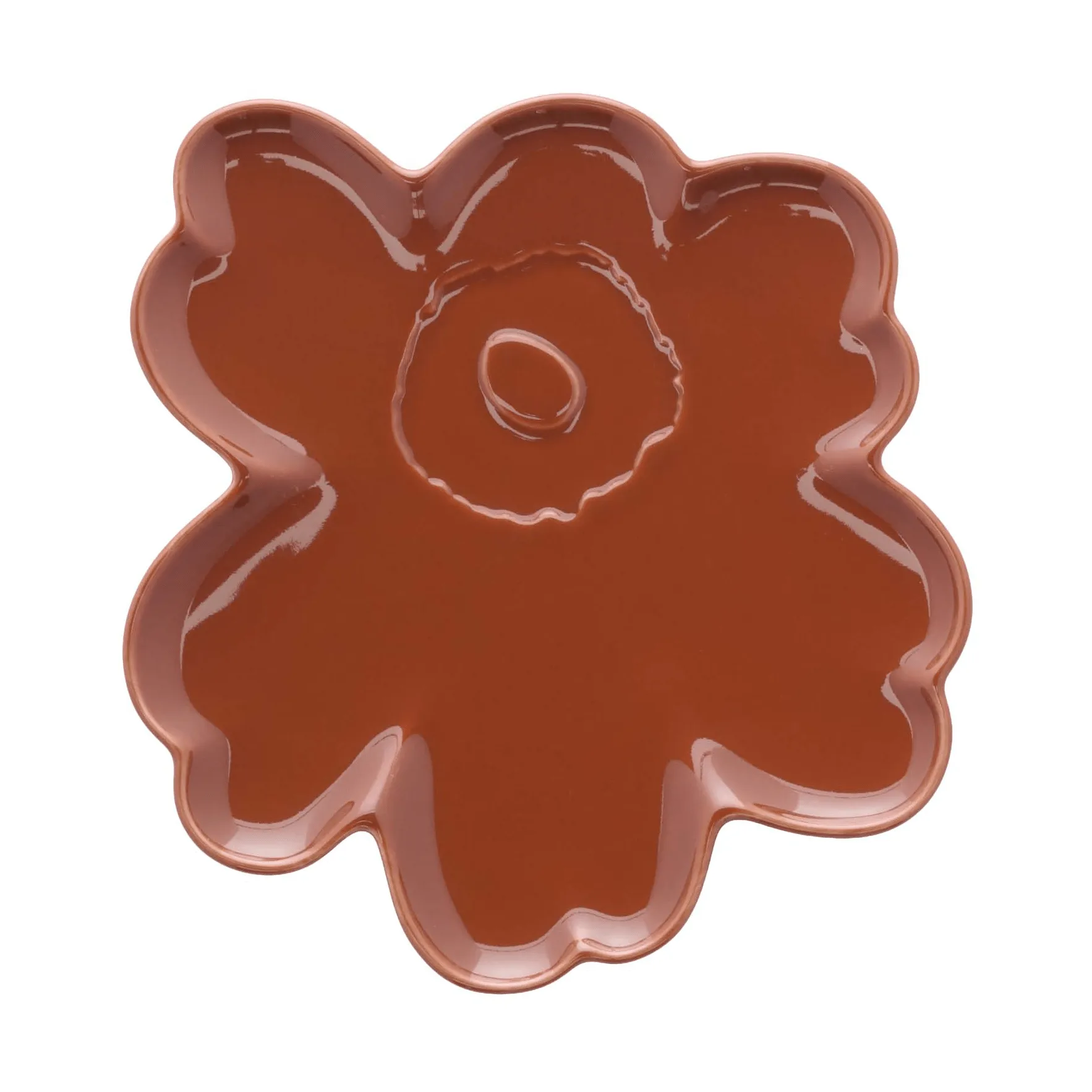 Unikko shape πιάτο, Chestnut Marimekko