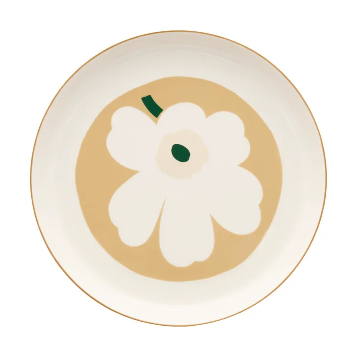 Πιατέλα σερβιρίσματος Unikko - White-beige-light sand-dark green - Marimekko