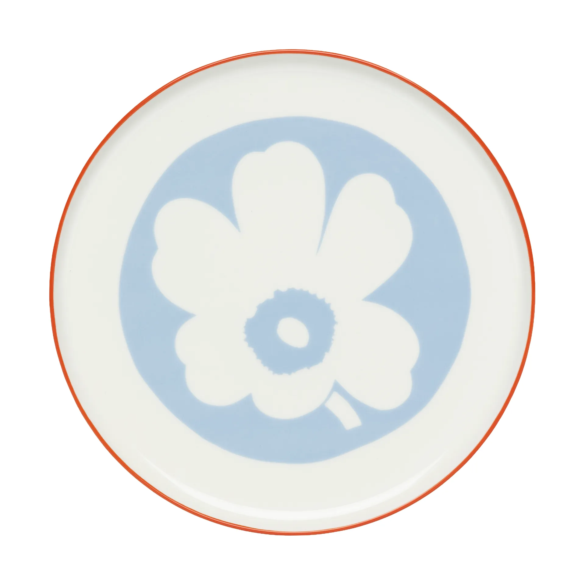 Πιατέλα σερβιρίσματος Unikko, White-light blue-orange red, Ø24 cm Marimekko