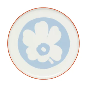 Πιατέλα σερβιρίσματος Unikko - White-light blue-orange red, Ø24 cm - Marimekko