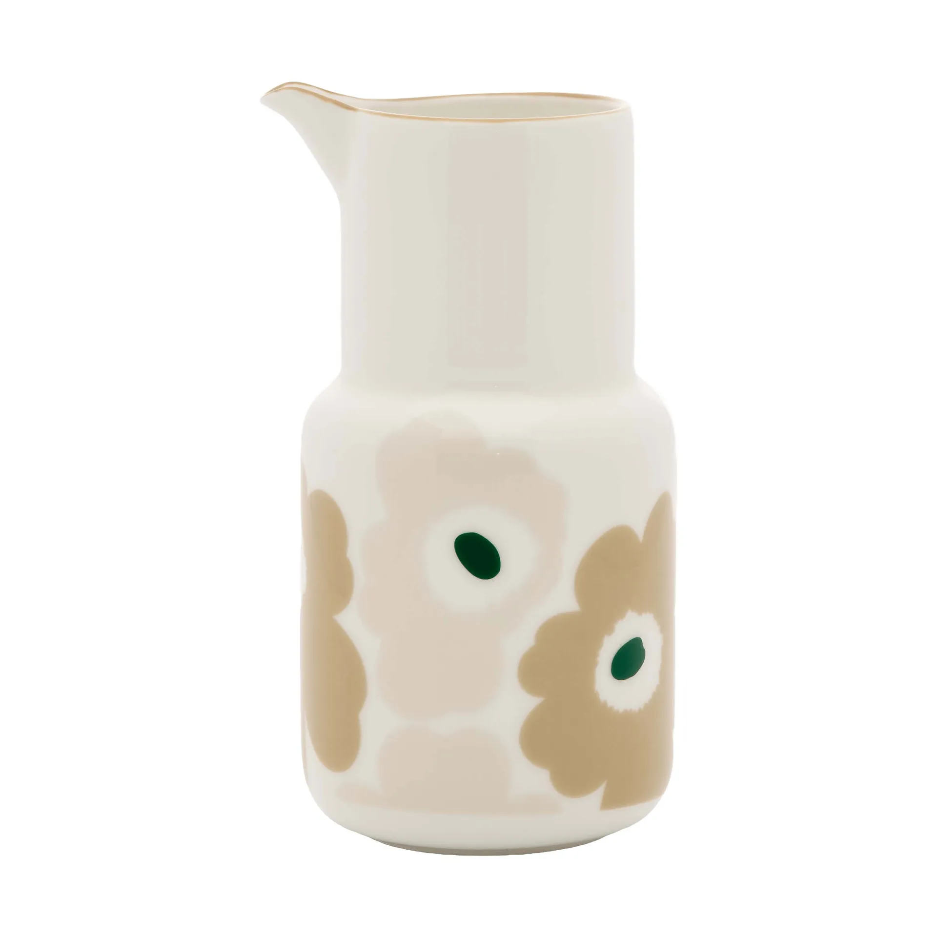 Unikko καράφα, White-light sand-beige-dark green, 0,65 L Marimekko