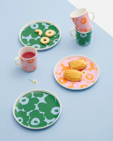 Unikko σετ πρωινού - White-pink-orange, 4 delar - Marimekko