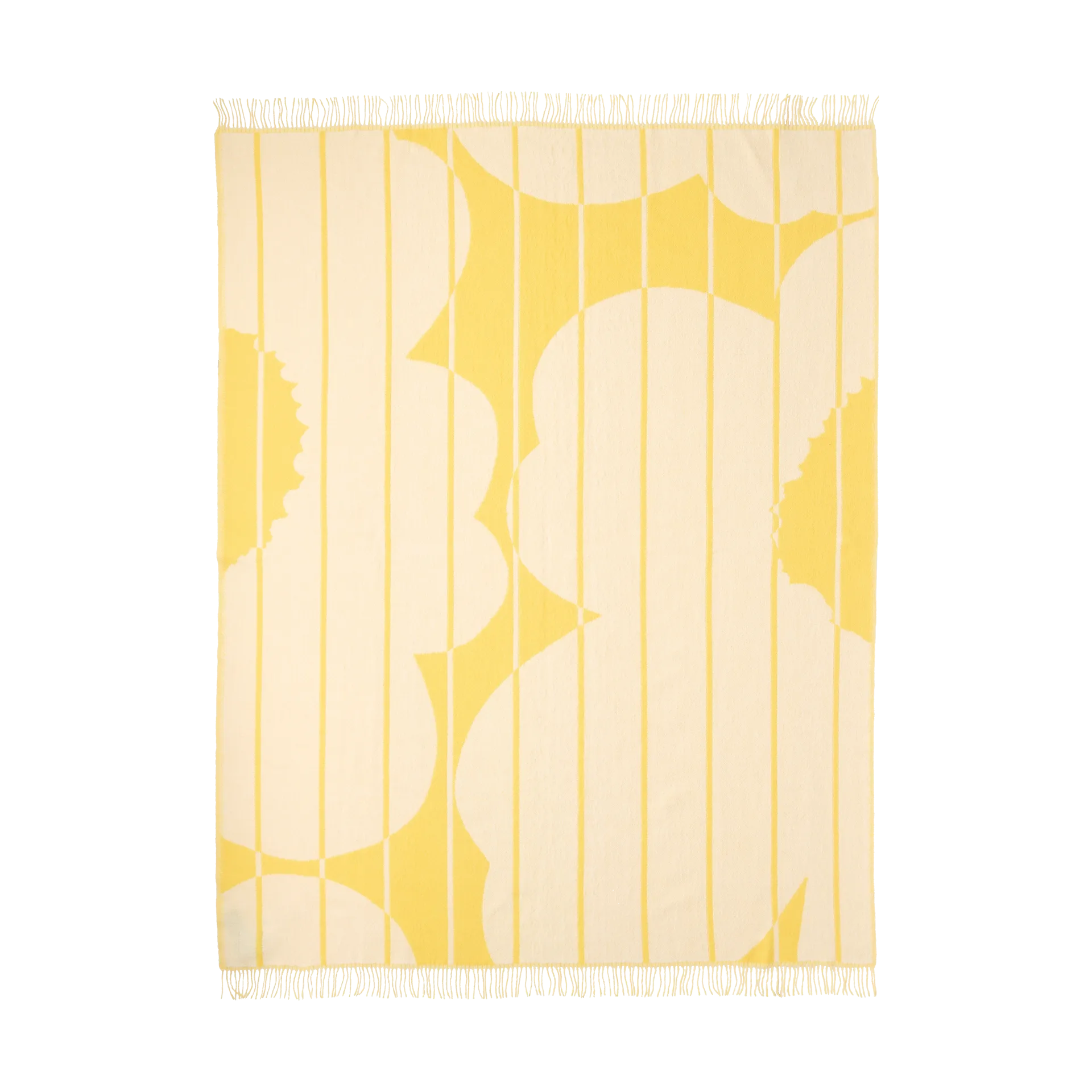 Vesi Unikko μάλλινο ριχτάρι 140x180 cm, Spring yellow-ecru Marimekko
