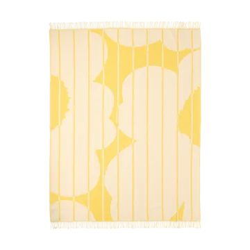 Vesi Unikko μάλλινο ριχτάρι 140x180 cm - Spring yellow-ecru - Marimekko