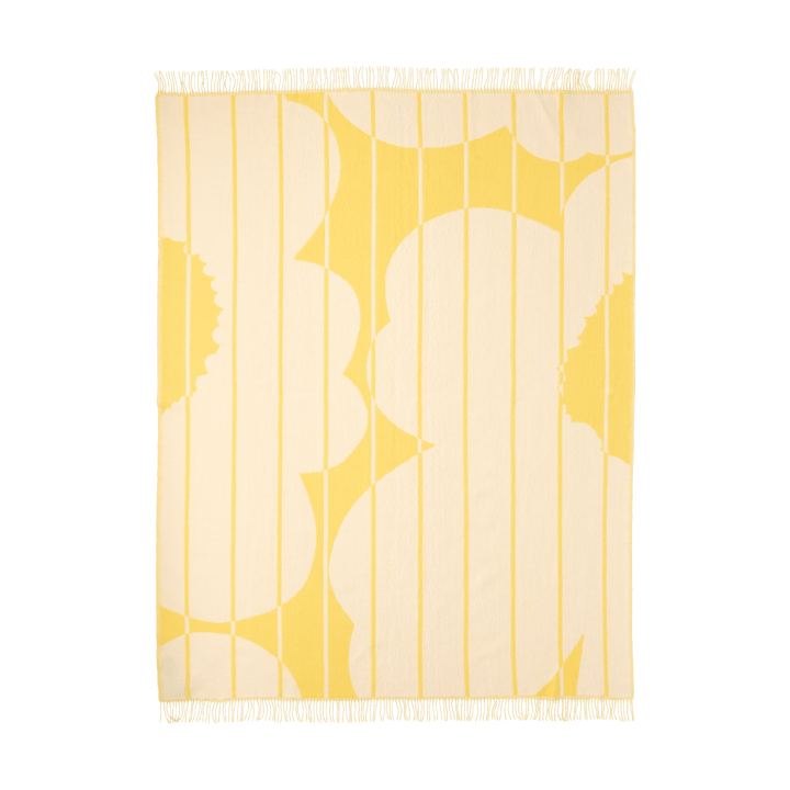 Vesi Unikko μάλλινο ριχτάρι 140x180 cm - Spring yellow-ecru - Marimekko