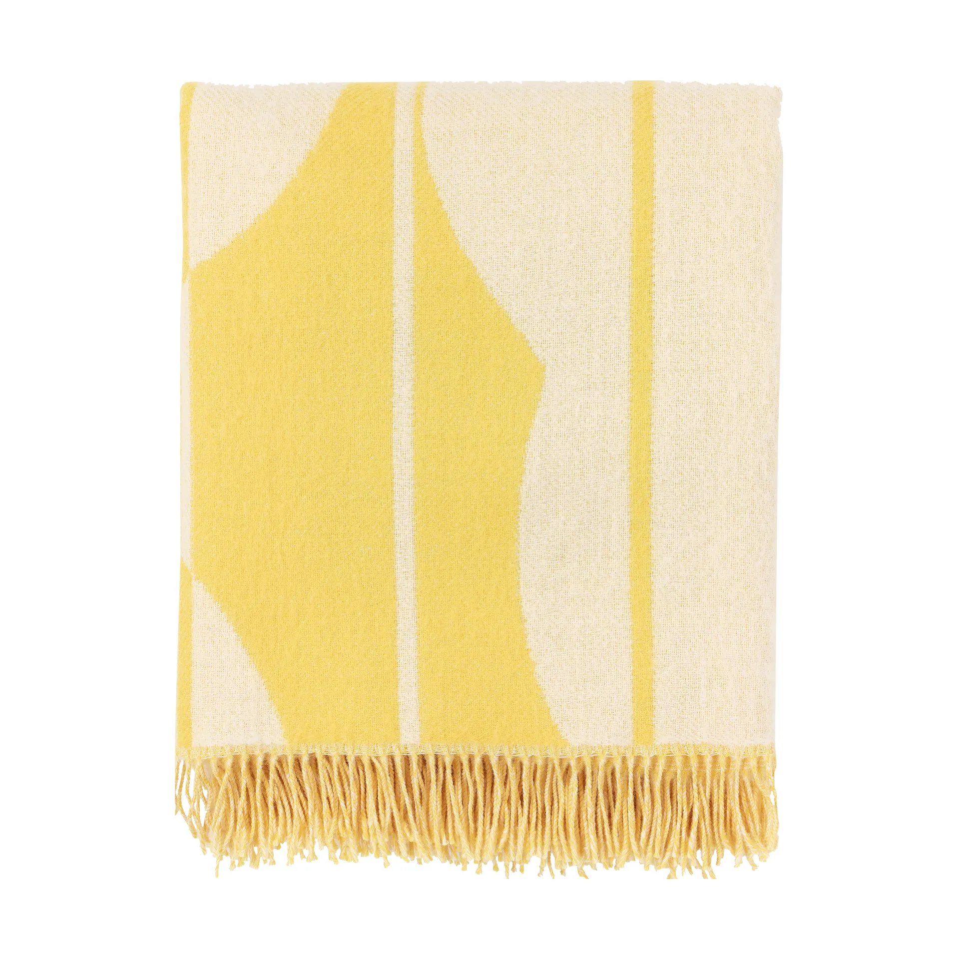 Vesi Unikko μάλλινο ριχτάρι 140x180 cm, Spring yellow-ecru Marimekko