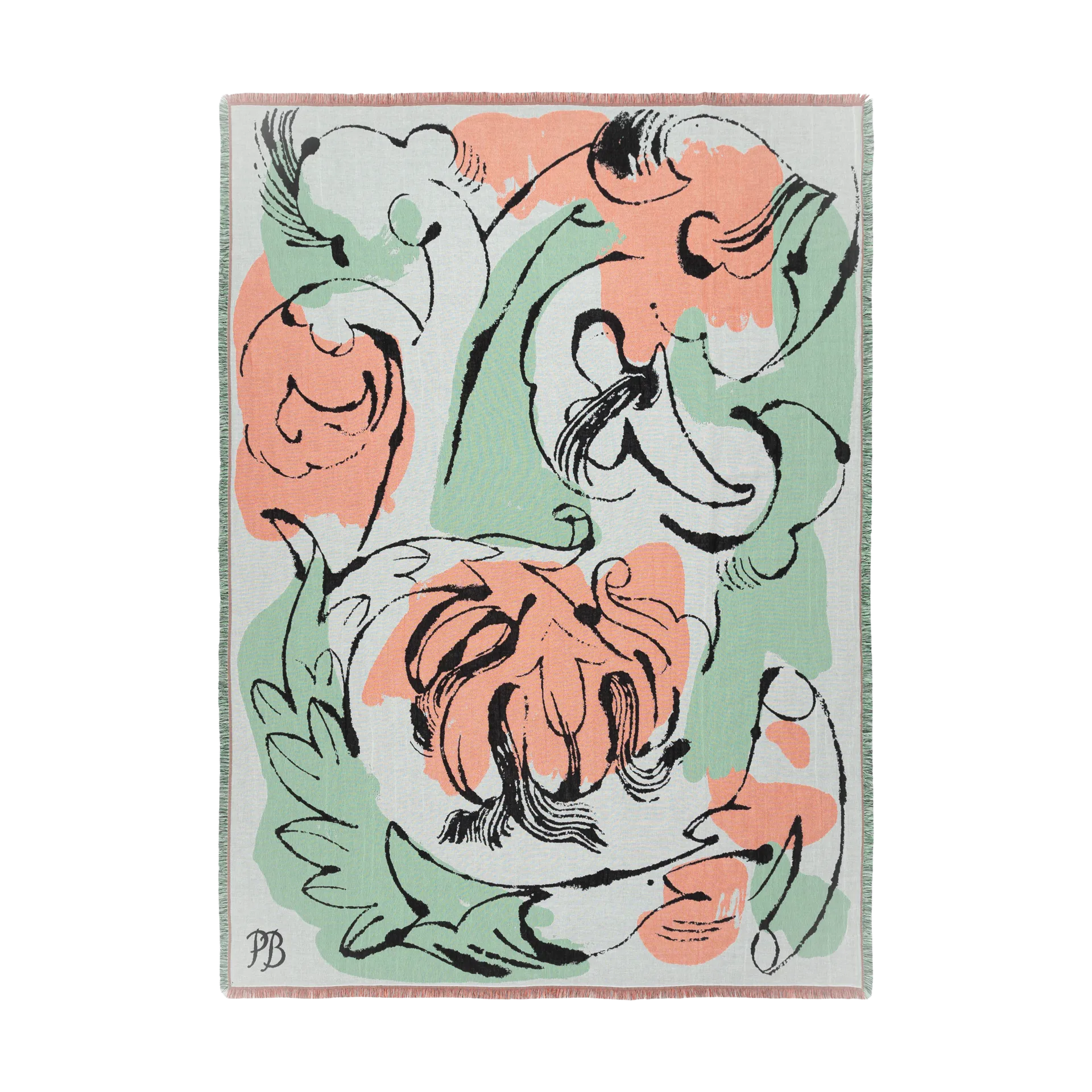 Ριχτάρι Vildstjälk 130x180 εκ., Offwhite-dark blue- orange-red Marimekko