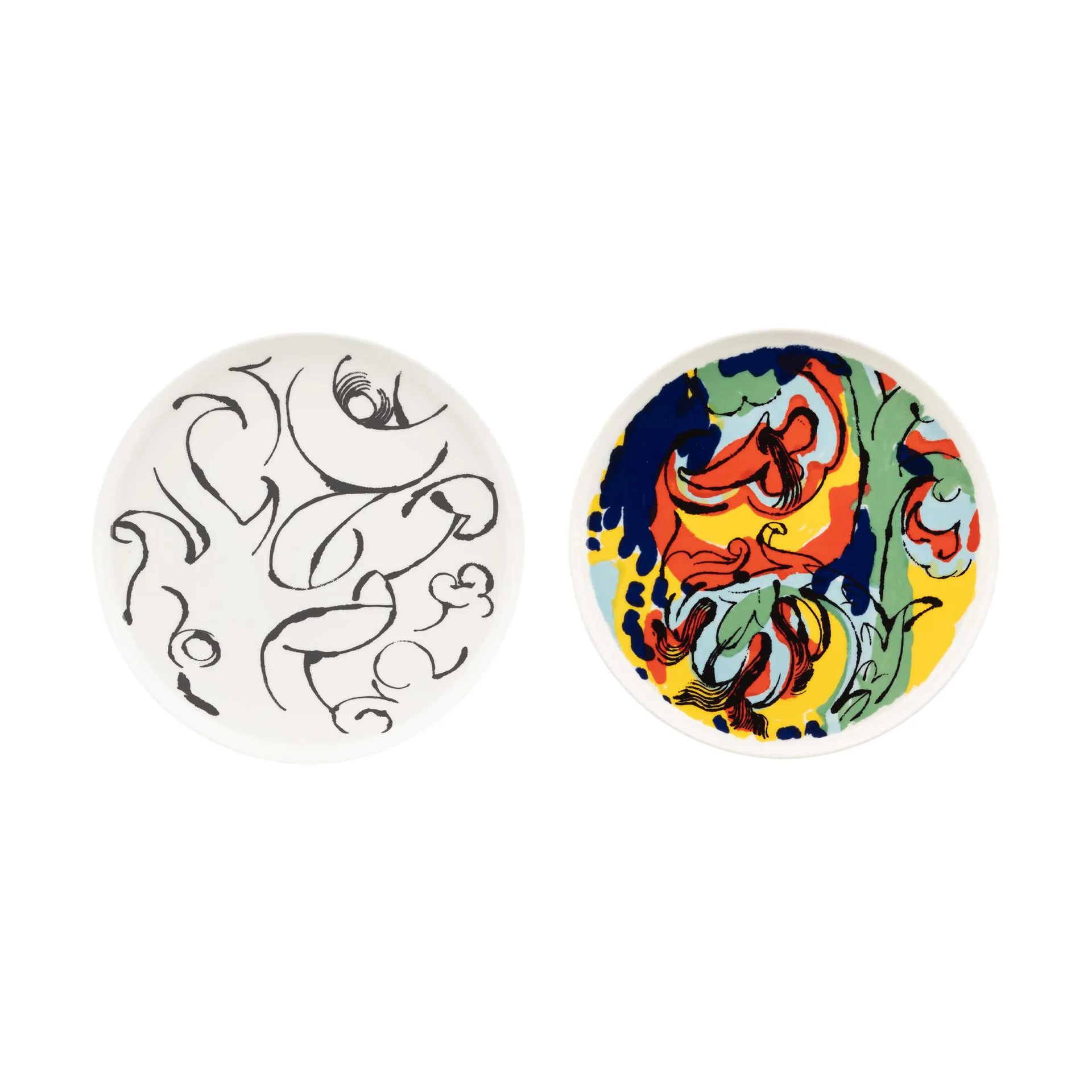 Πιάτο Vildstjälk & Kraftmo Ø25 εκ. 2 τεμ., White-black-multi Marimekko