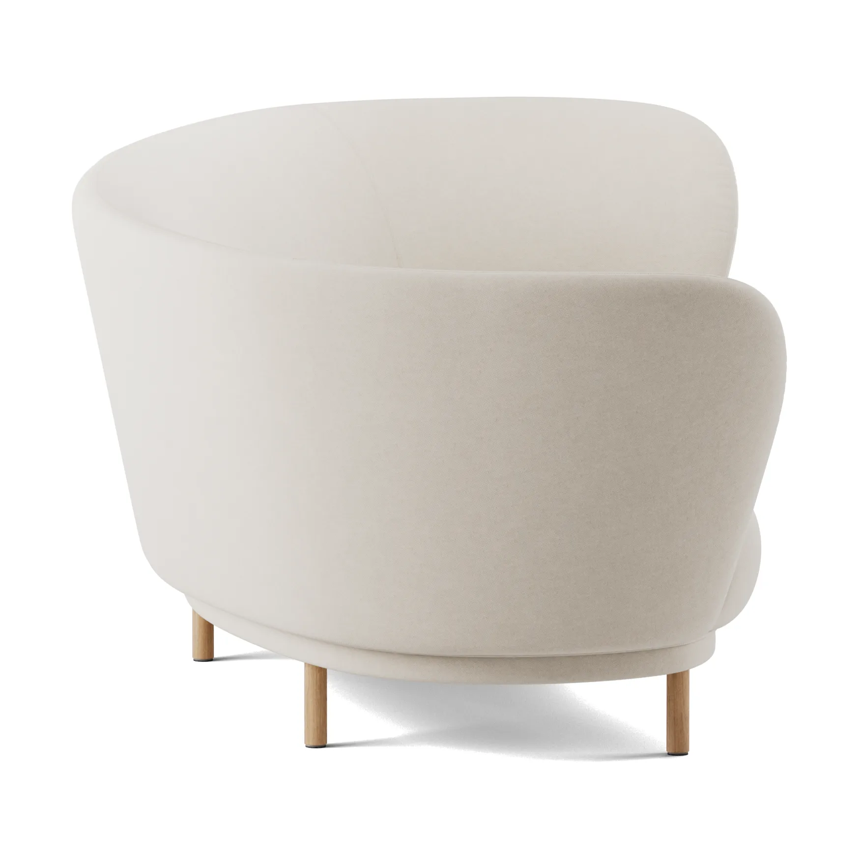 Dandy 3-θέσιος καναπές, Natural oak-Linara 05 Porridge Massproductions