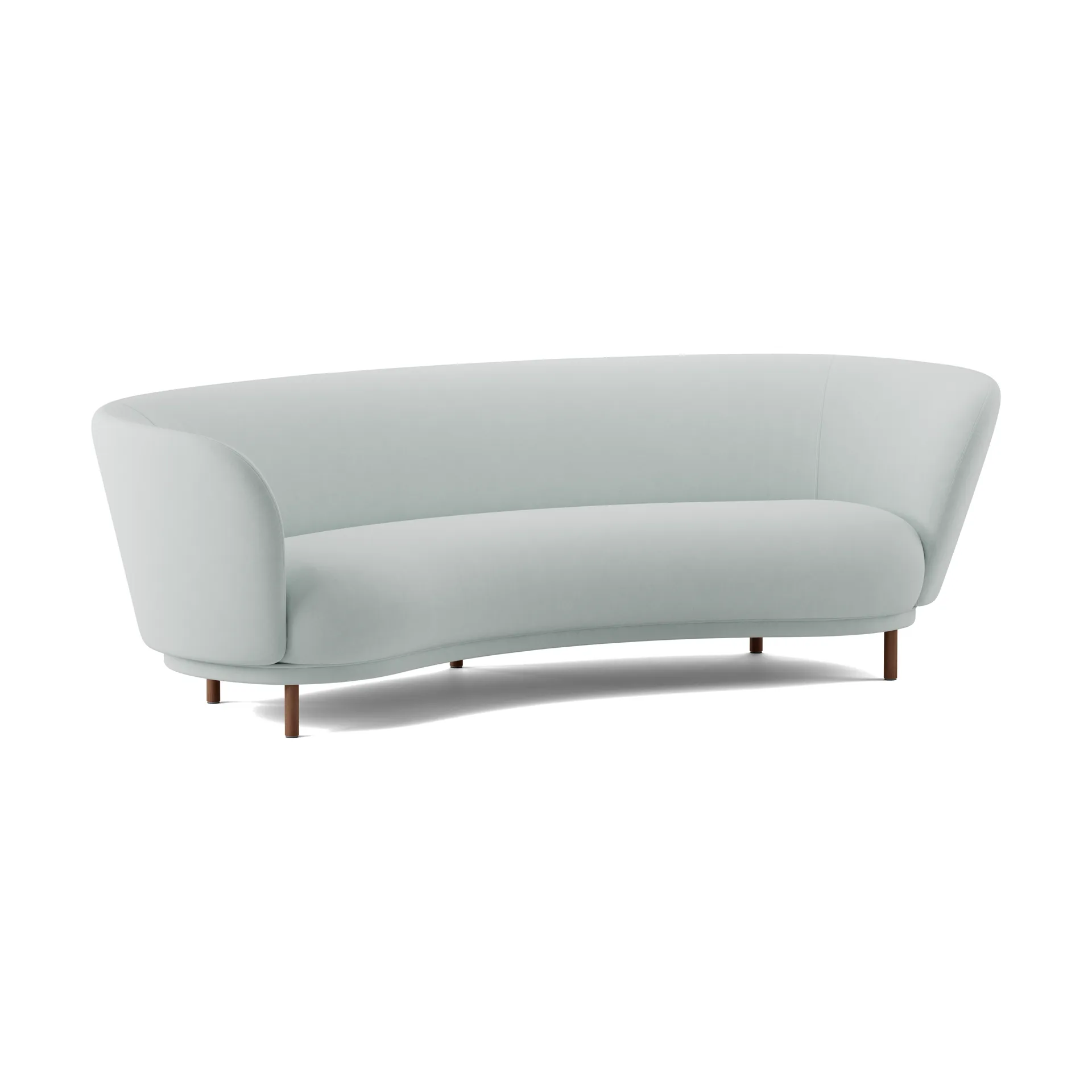 Dandy 3-θέσιος καναπές, Walnut-Linara 253 Swedish Grey Massproductions