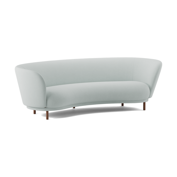 Dandy 3-θέσιος καναπές, Walnut-Linara 253 Swedish Grey Massproductions