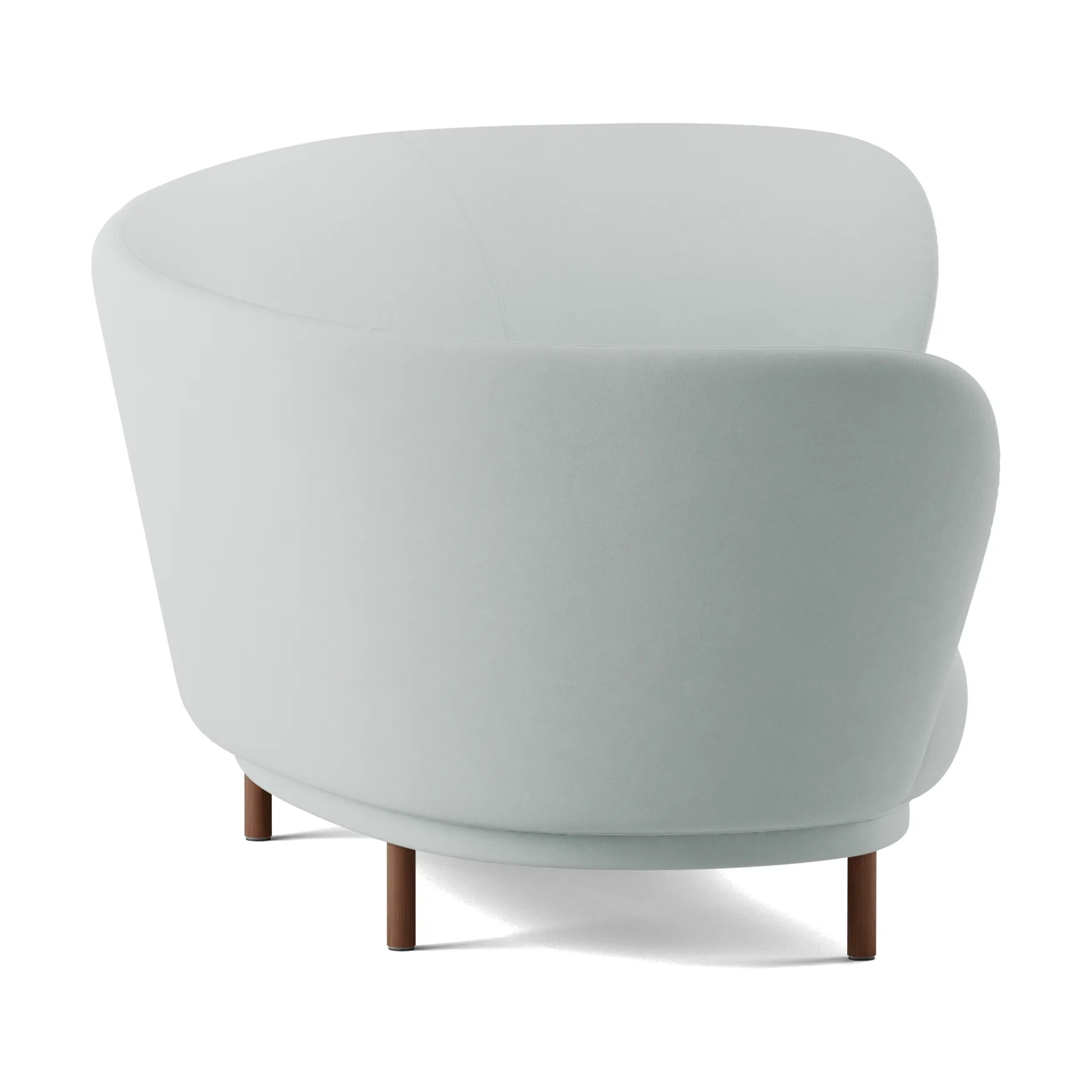 Dandy 3-θέσιος καναπές, Walnut-Linara 253 Swedish Grey Massproductions