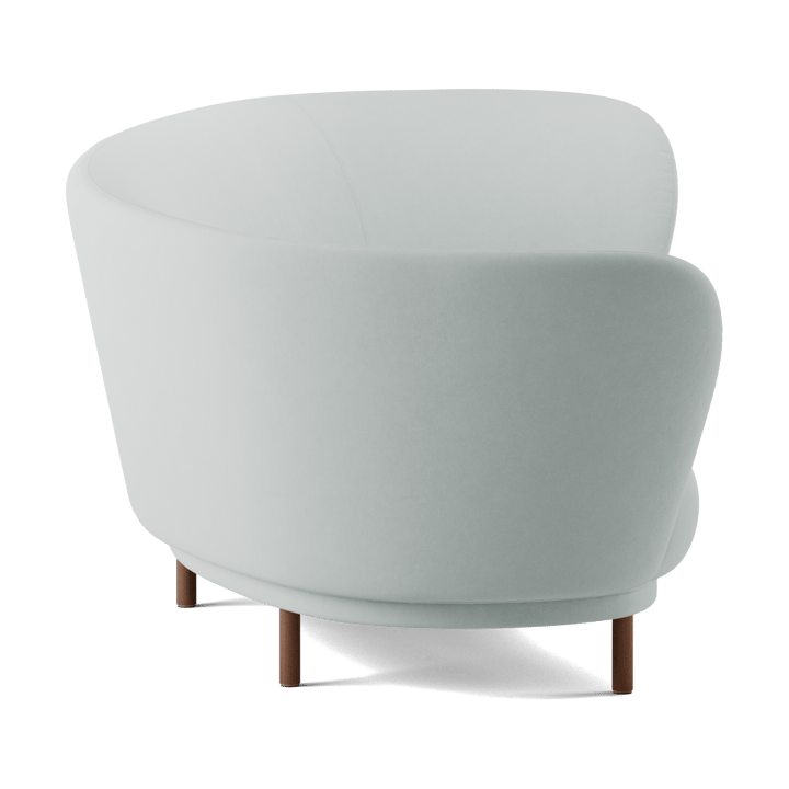Dandy 3-θέσιος καναπές, Walnut-Linara 253 Swedish Grey Massproductions