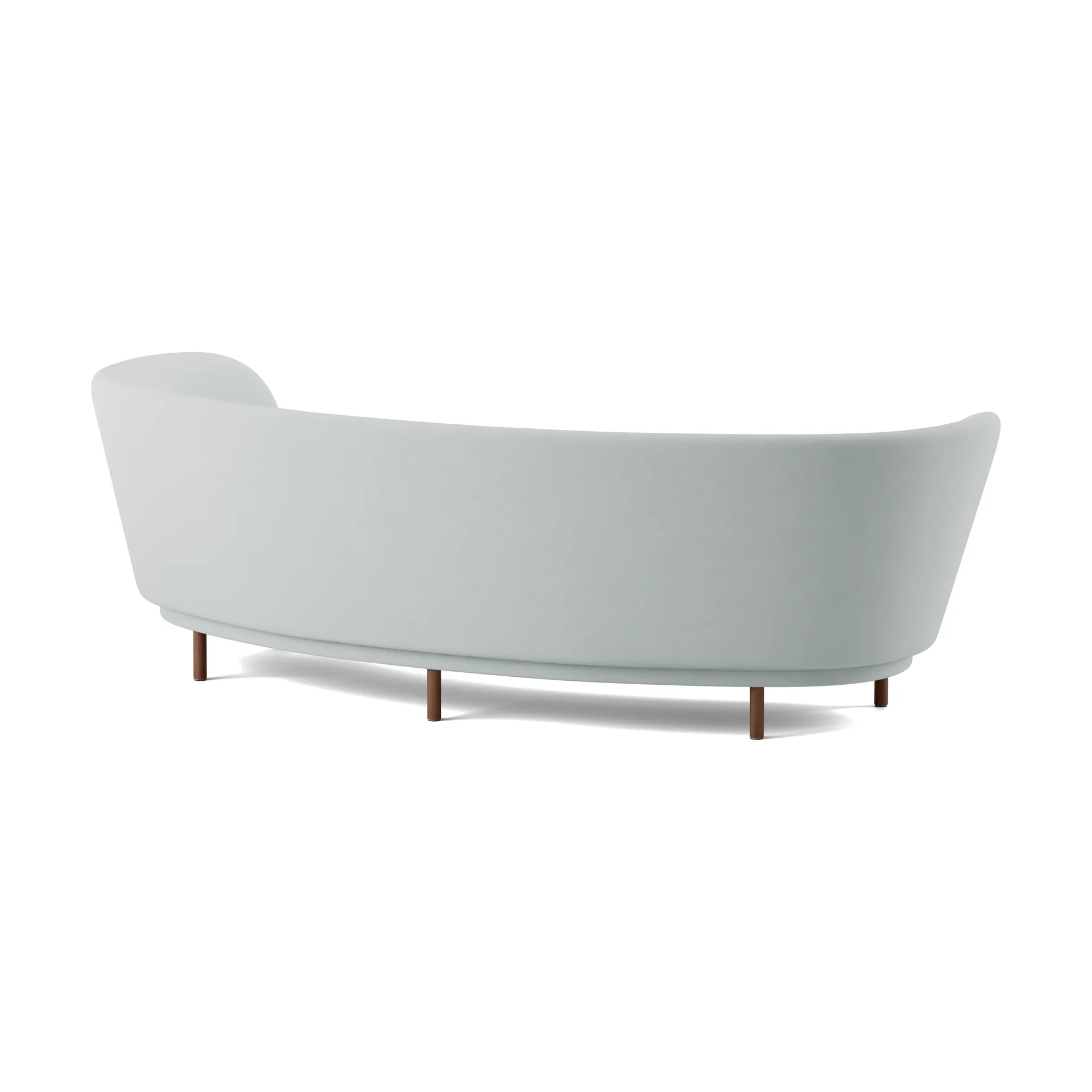 Dandy 3-θέσιος καναπές, Walnut-Linara 253 Swedish Grey Massproductions