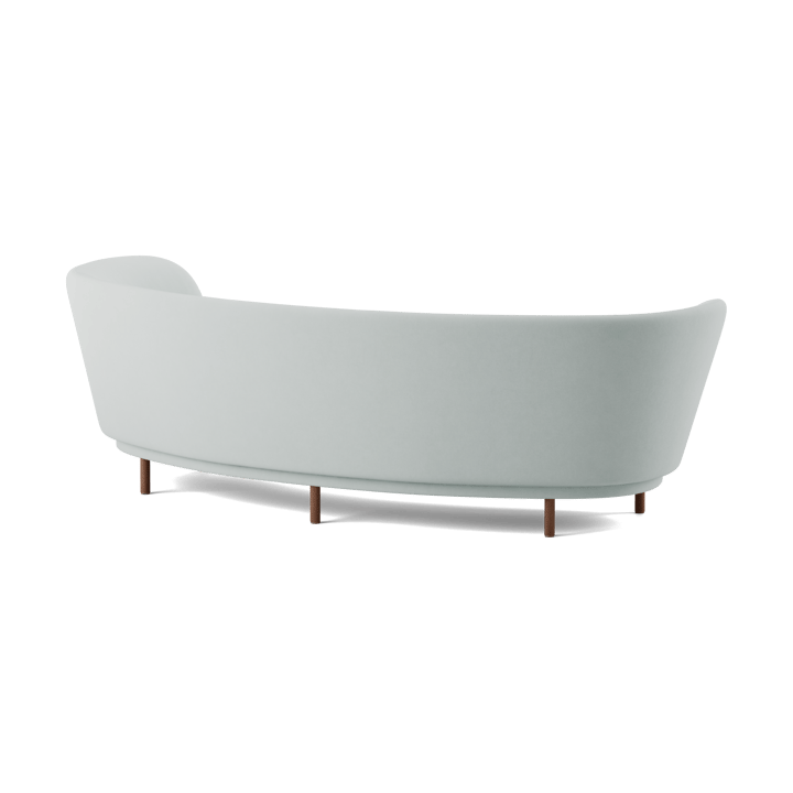 Dandy 3-θέσιος καναπές, Walnut-Linara 253 Swedish Grey Massproductions