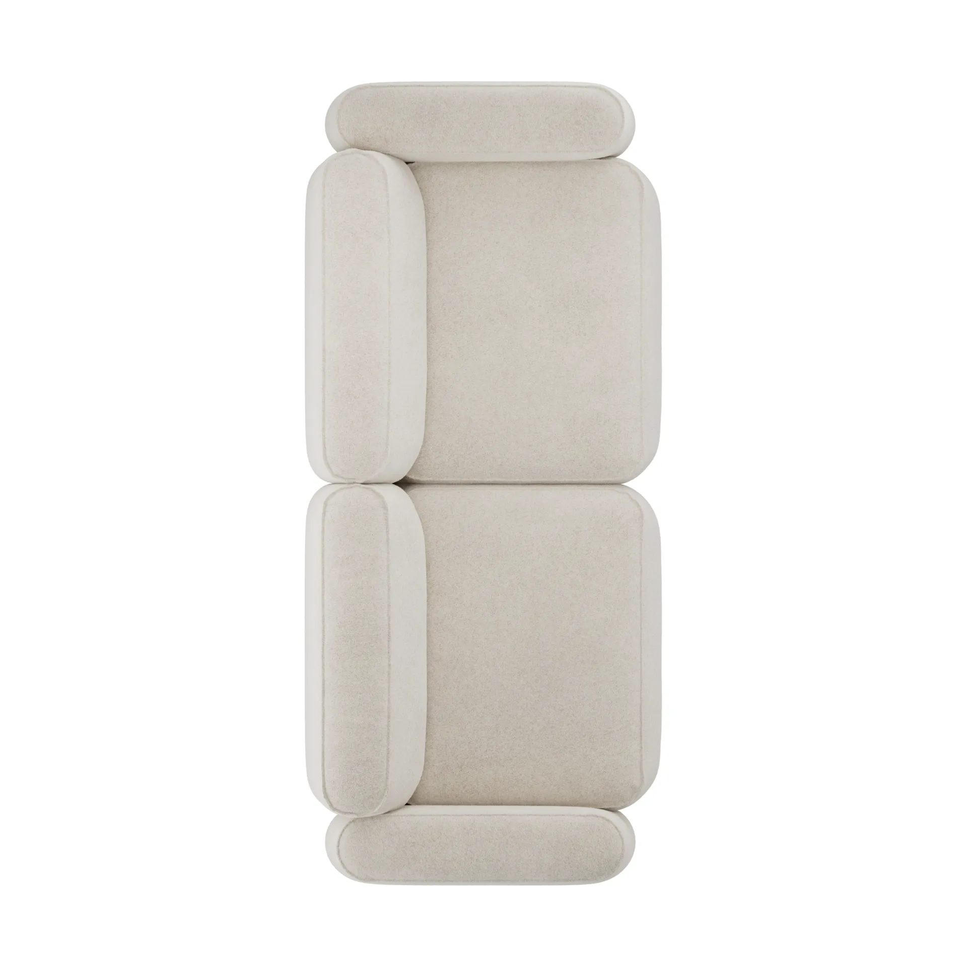 Patch 2,5 θέσεων καναπές, Spiral 21 Chalk Massproductions