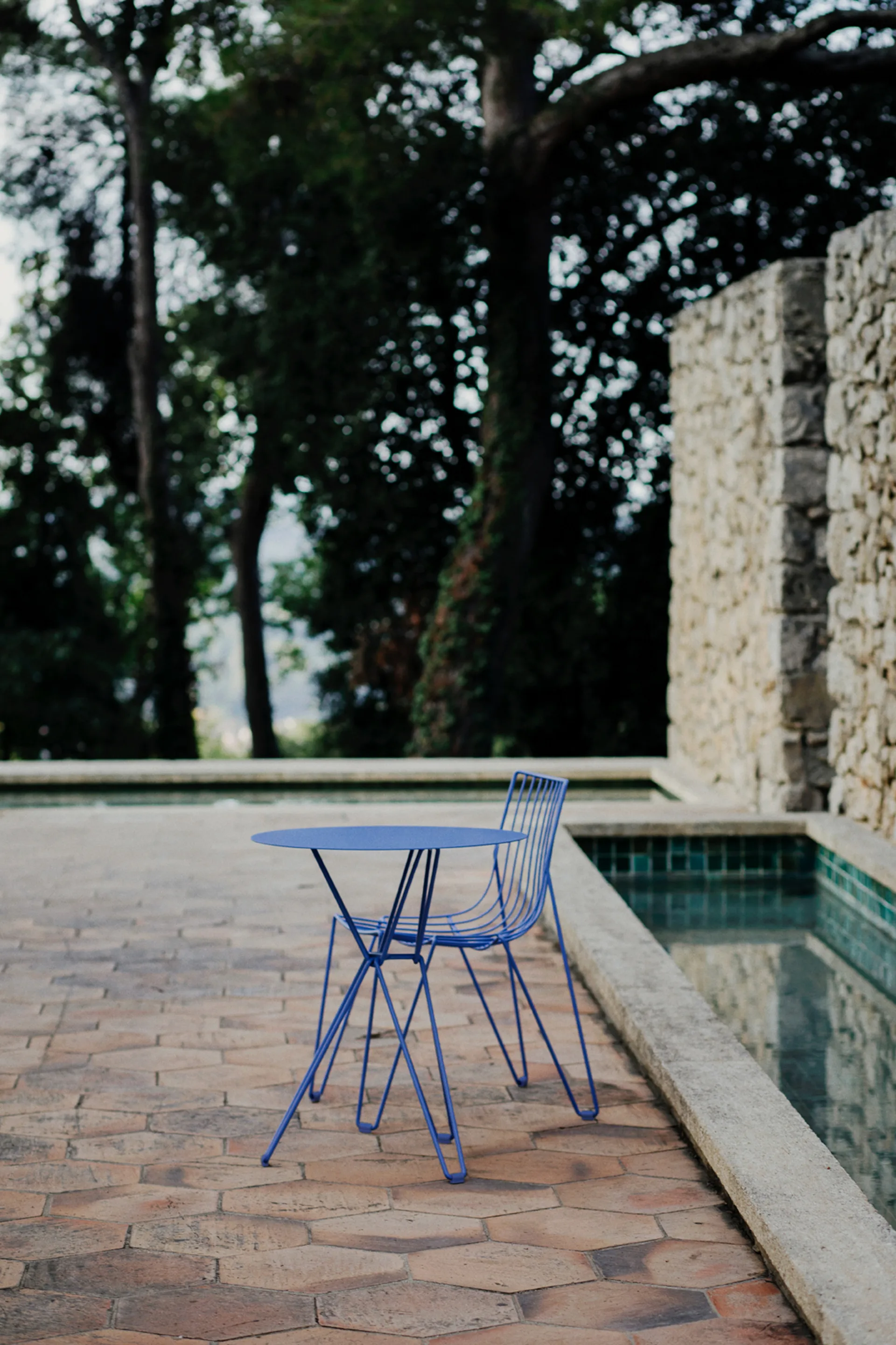 Τραπεζάκι του καφέ, Tio, Ø60 εκ, Έντονο μπλε της θάλασσας Massproductions