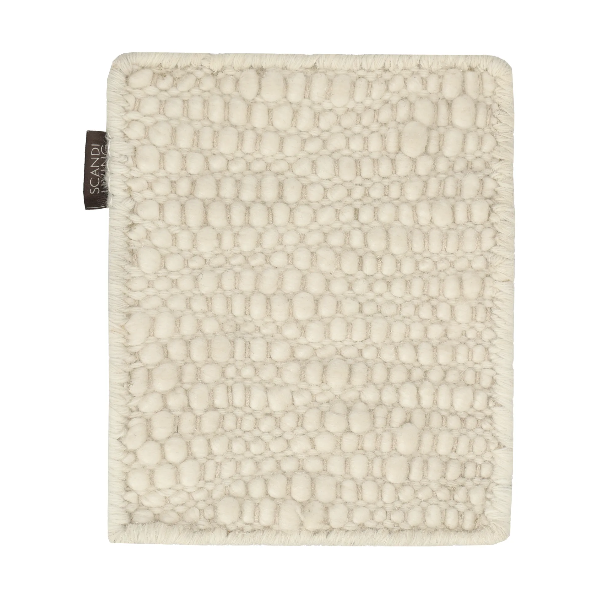 Δείγμα Pebble μάλλινο χαλί, λευκό Material Samples