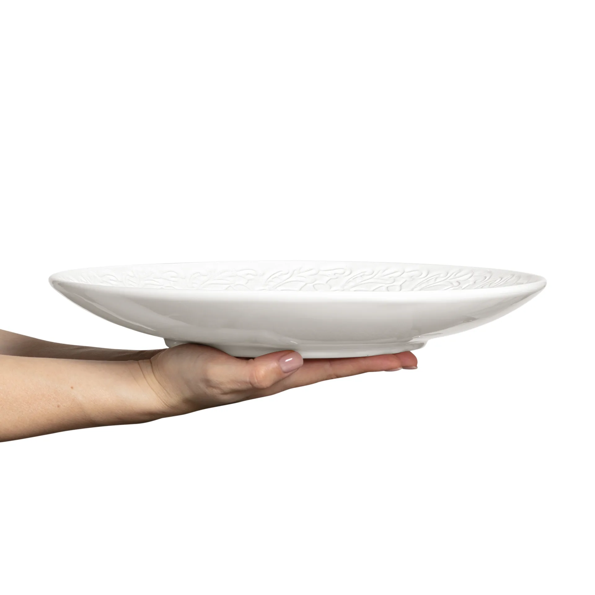 Lace πιατάκι Ø 34 cm, Λευκό Mateus