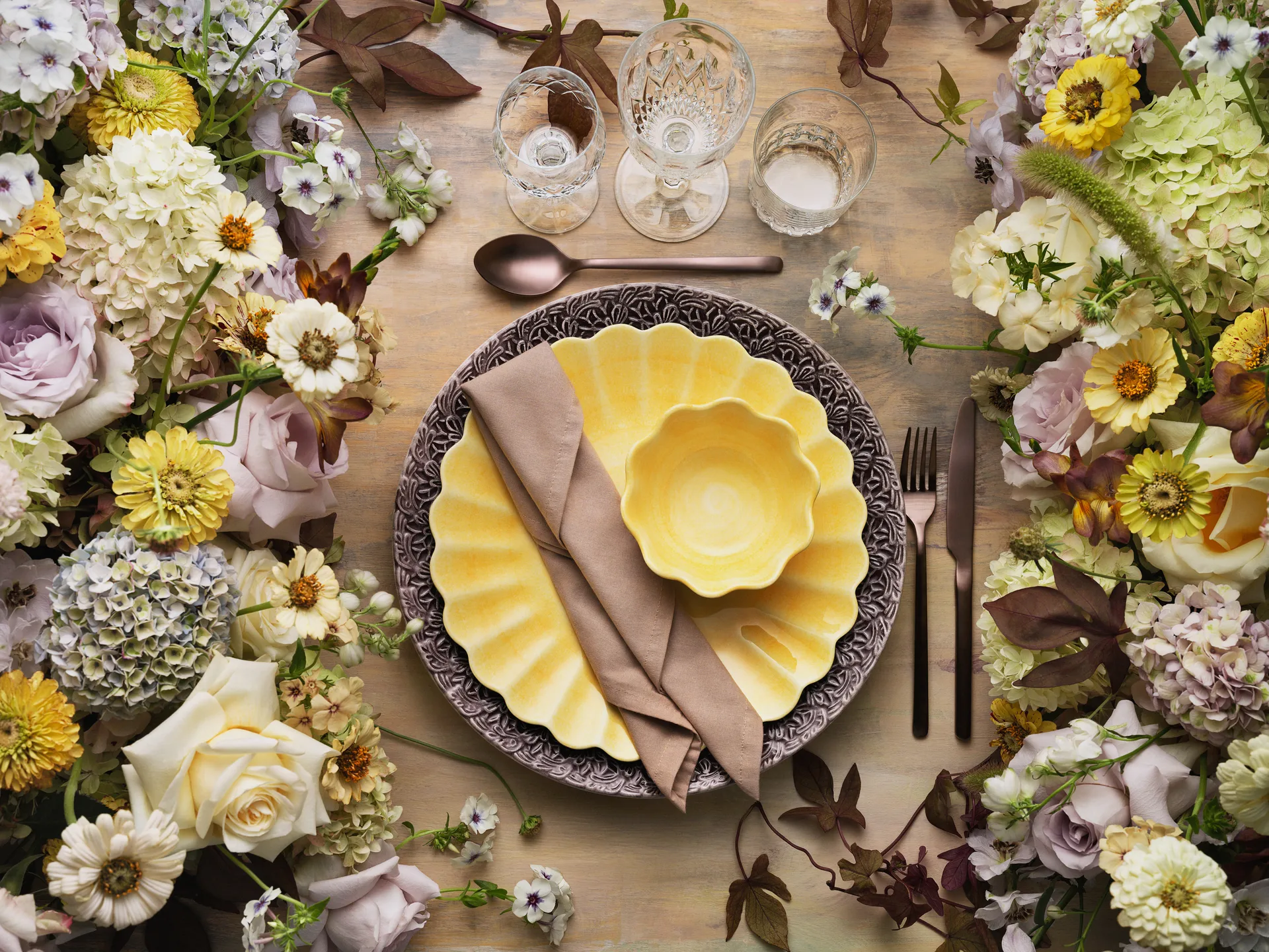 Oyster πιάτο 28 cm, Κίτρινο Mateus