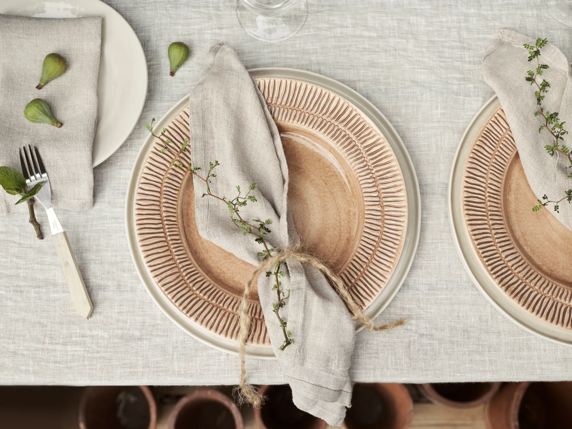 Stripes πιάτο Ø28 cm, κανέλα Mateus