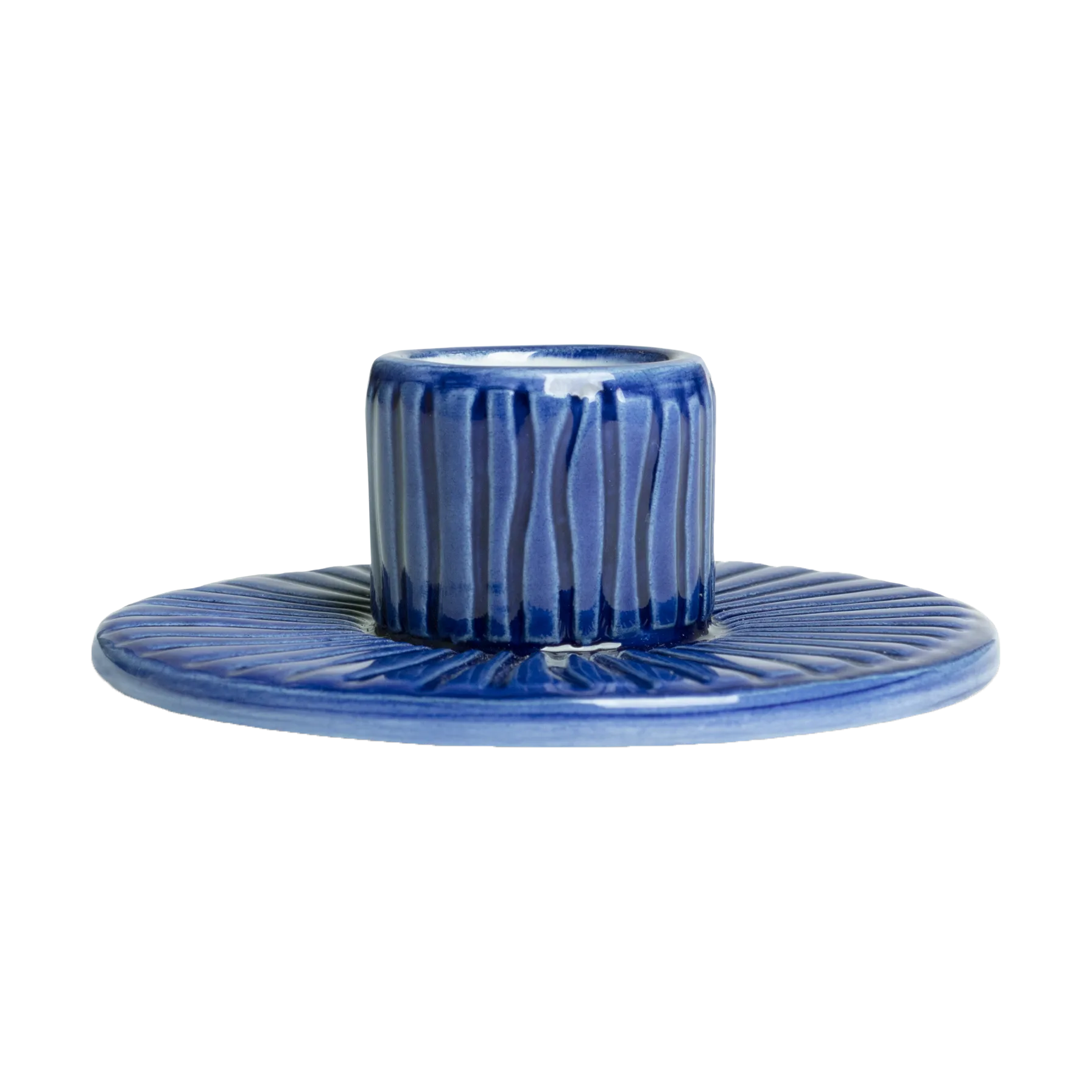 Stripes candle sticks Ø8 εκ, Μπλε Mateus