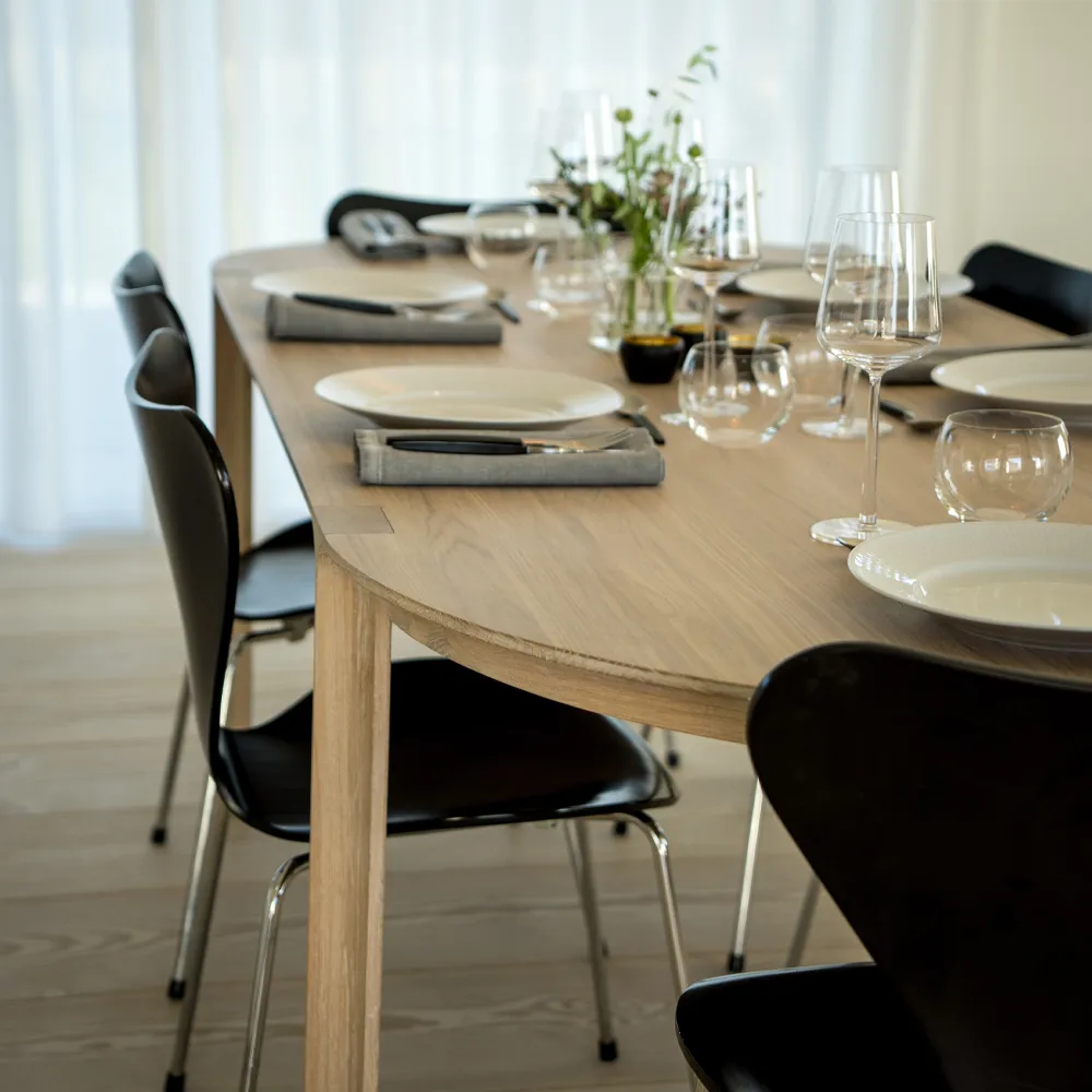 Amor τραπεζαρία, βελαστωμένο βελανιδιά λευκή με σκληρό κερί-λάδι Mavis