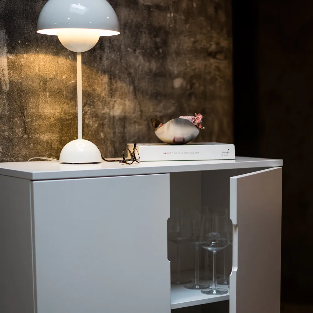 Aoko ντουλάπι 120 cm, Λευκό βερνίκι Mavis