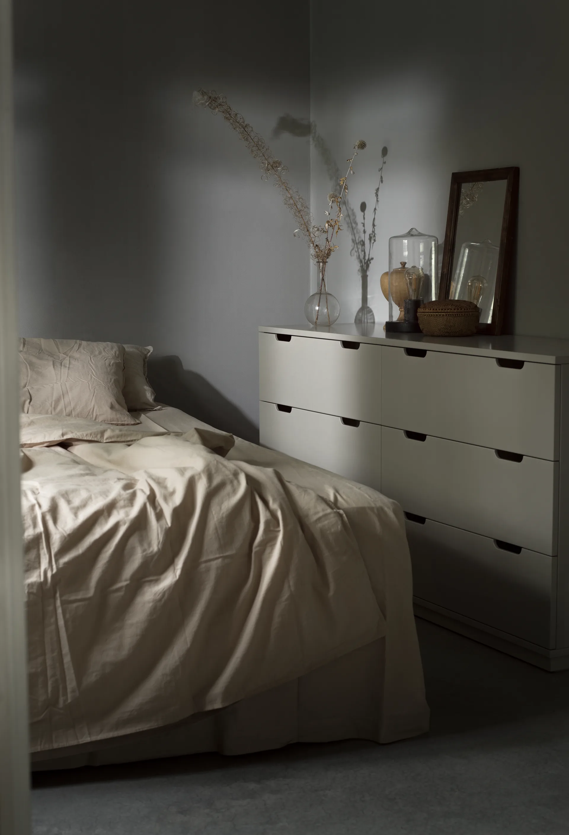 Aoko συρταριέρα διπλή 6 συρτάρια, Μπεζ Mavis