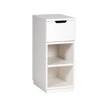 Aoko κομοδίνο 72 cm 1 συρτάρι - Λευκό βερνίκι - Mavis