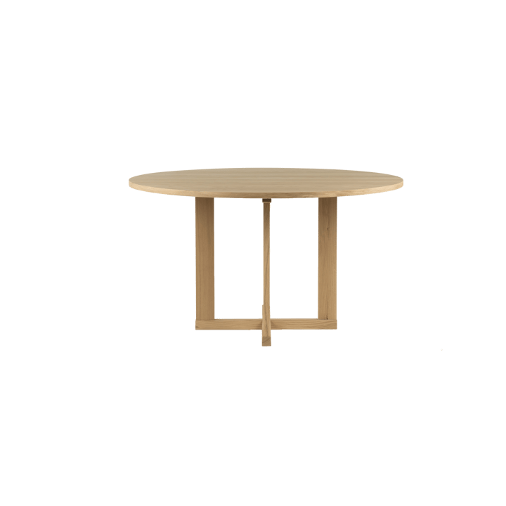 Arv τραπεζαρία ⌀130 cm - Δρυς λευκή ματ λάκα - Mavis