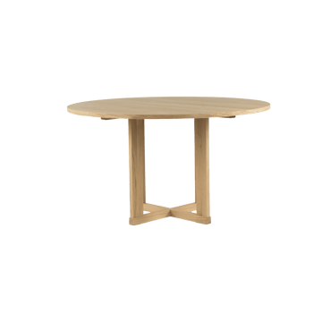 Arv τραπεζαρία ⌀130 cm - Δρυς λευκή ματ λάκα - Mavis