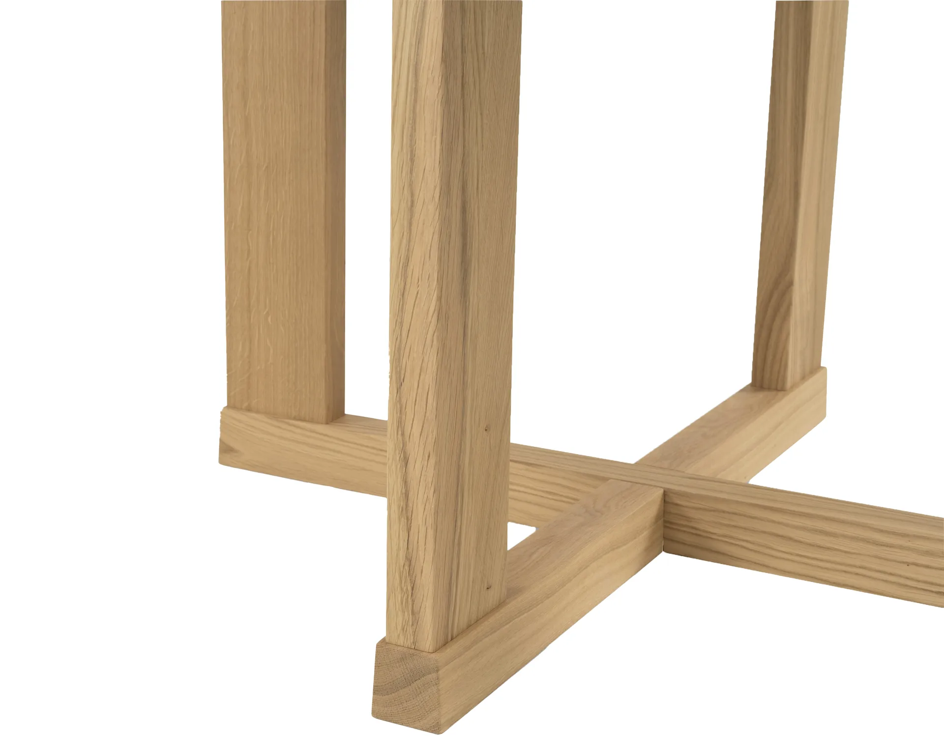 Arv τραπεζαρία ⌀130 cm, Δρυς λευκή ματ λάκα Mavis