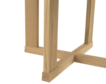 Arv τραπεζαρία ⌀130 cm - Δρυς λευκή ματ λάκα - Mavis