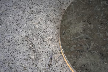 Dondo τραπεζάκι σαλονιού λευκά επιχρισμένη δρυς Ø80 cm - Επεξεργασμένος ασβεστόλιθος - Mavis