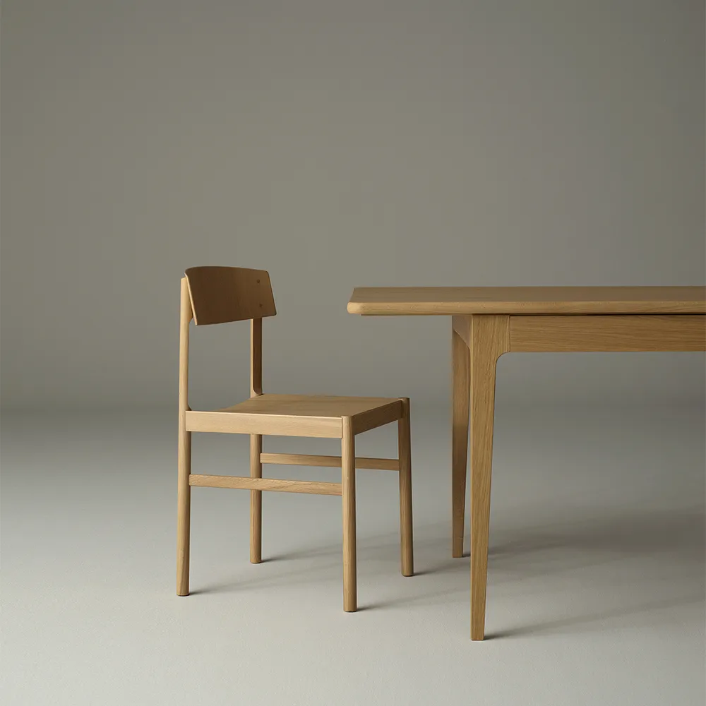 Höllviken τραπεζαρία, Δρυς λευκή ματ λάκα, 1 προέκταση, δρυς 50 εκ. Mavis