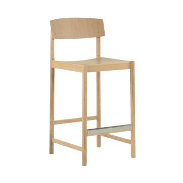 Rod σκαμπό μπαρ 65 cm - Δρυς λευκή ματ λάκα - Mavis