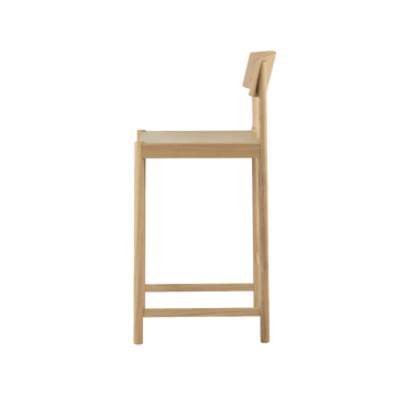 Rod σκαμπό μπαρ 65 cm - Δρυς λευκή ματ λάκα - Mavis