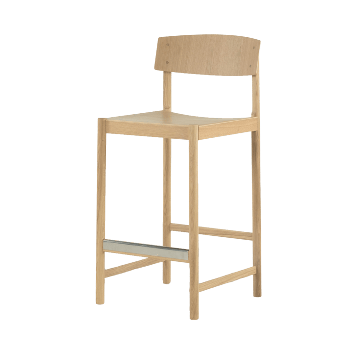 Rod σκαμπό μπαρ 65 cm - Δρυς λευκή ματ λάκα - Mavis
