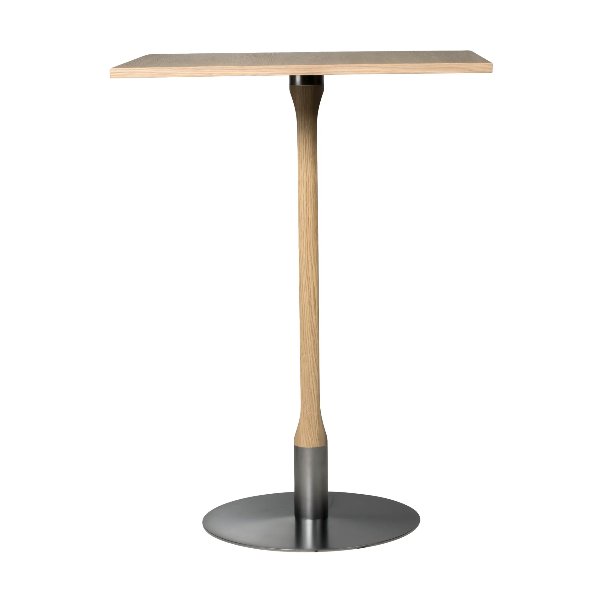 Rod τραπέζι μπαρ Ø70 x 70 εκ., Λευκο ματ βερνικωμένη δρυς Mavis