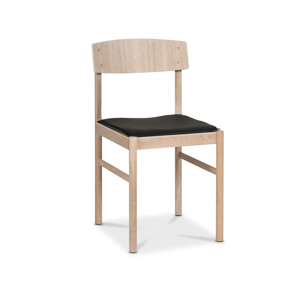 Rod μαξιλάρι καρέκλας, Δέρμα μαύρο Mavis