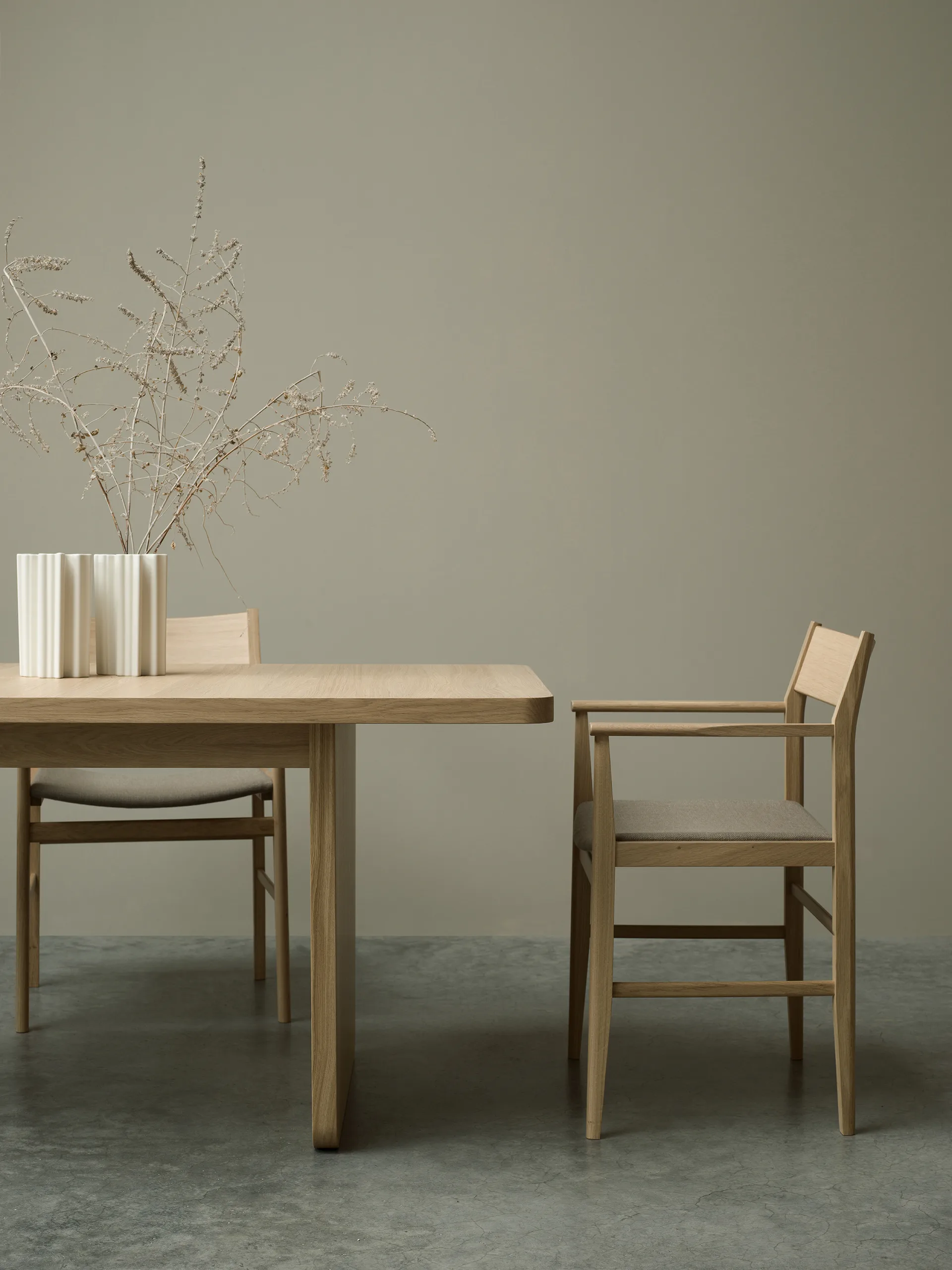 Vaud τραπεζαρία, Δρυς λευκή, 2 προεκτάσεις Mavis